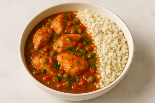 CHICKEN ETOUFFEE WITH RICED CAULIFLOWER